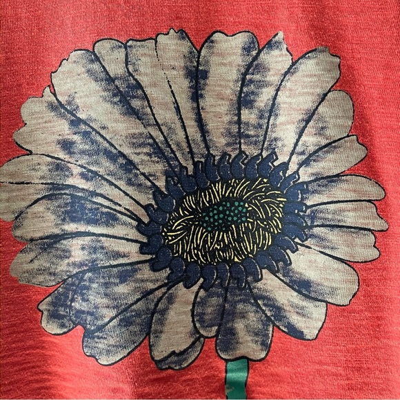 BUYKUD Short Sleeve Sunflower Printed T-Shirt - Picture 5 of 7
